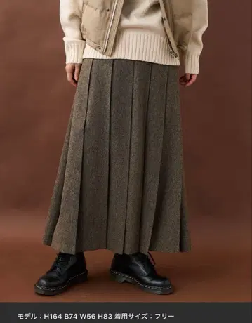 FREAK'S STORE 트위드 플리츠 스커트