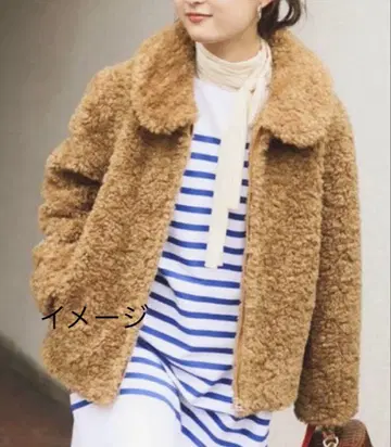 SLOBE IENA 보아 블루종 카멜