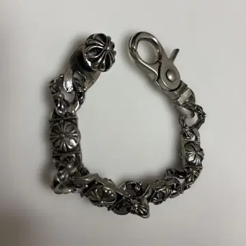 실버 장식 링크 체인 팔찌