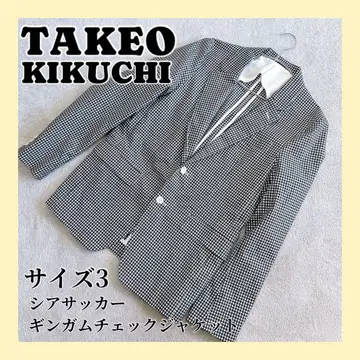 TAKEO KIKUCHI 깅엄 체크 자켓