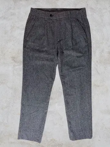 BEAMS HEART 울 혼방 헤링본 팬츠 그레이 슬랙스