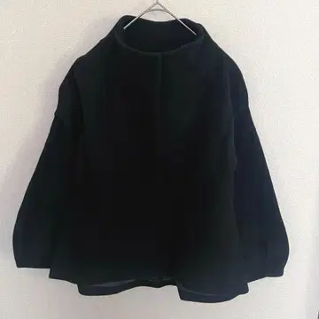 PASSIONE 스탠드 카라 숏코트 블랙