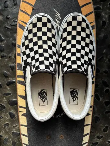 VANS 체크 무늬 슬립온
