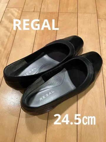 REGAL 블랙 플랫슈즈 24.5cm