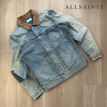 [ALLSAINTS] 디스트로이 양가죽 데님 재킷