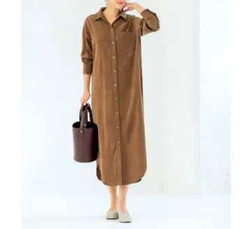 스타일 델리 [ Psize ] 기모 롱 셔츠 원피스