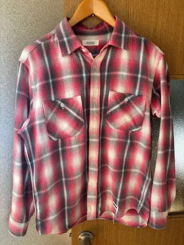 RADIALL 체크 무늬 플란넬 셔츠