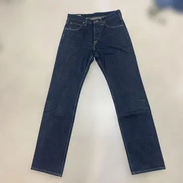 Lee 스트레이트 데님 다크 네이비 버튼 플라이