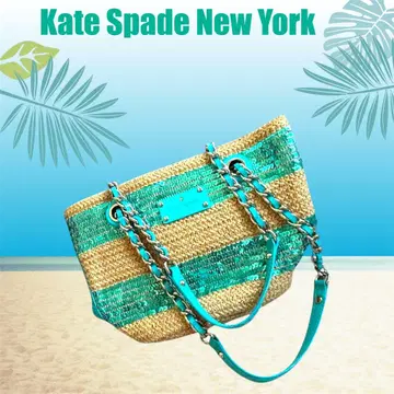 새상품급 케이트 스페이드 반짝이는 카고백 스팽글 바이컬러 리조트