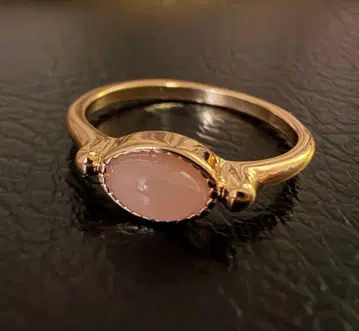H.P.FRANCE 골드 컬러 핑크 오벌 컷 링 11호