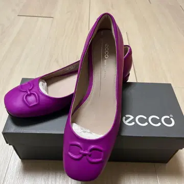 ECCO 에코 아니네 스퀘어 퍼플 플랫슈즈 36