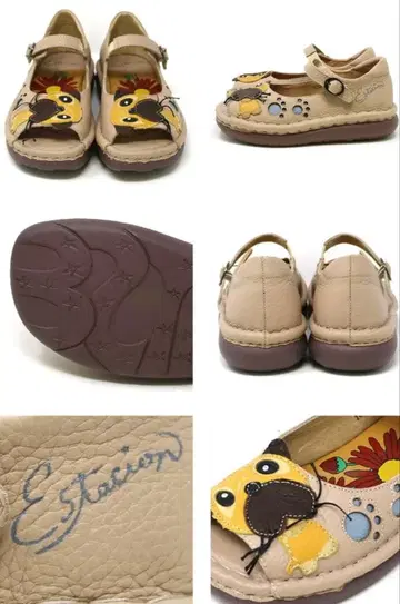 [ 새상품 ] Estacion 에스타시온 오픈토 강아지 디자인 샌들