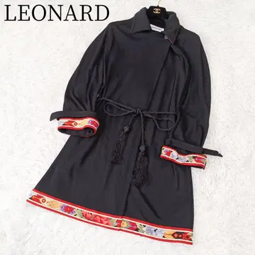 [ 레오나르/LEONARD ] [ XL.LL ] 롱 가디건 블랙 꽃무늬
