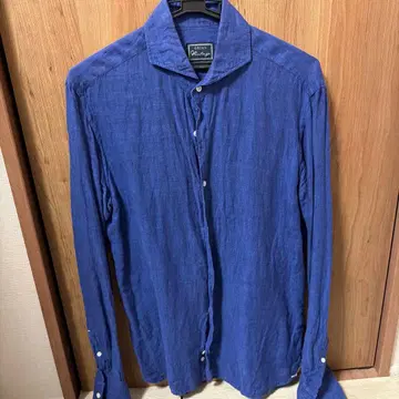 ORIAN 빈티지 네이비 긴팔 셔츠 S