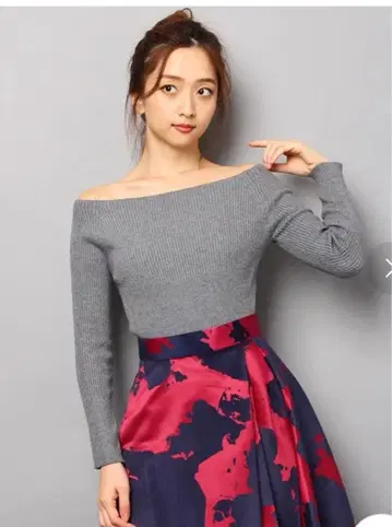 FRAY I.D 오프숄더 리브 니트 워셔블