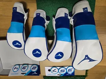 미즈노 골프헤드커버 4개 세트 화이트/블루