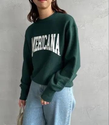 americana 칼리지 프린트 크루넥 맨투맨