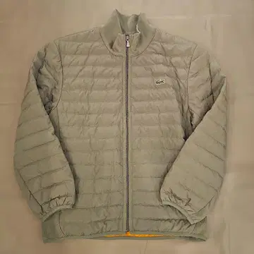 [ 새상품급 ] LACOSTE 다운 자켓 사이드 리브 카키