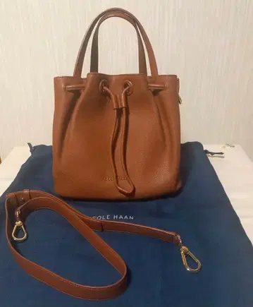 콜한 스몰 버킷 브라운 복조리 가죽