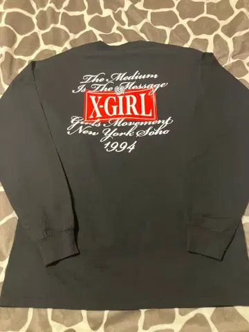 X-GIRL 긴팔 티셔츠 L 블랙