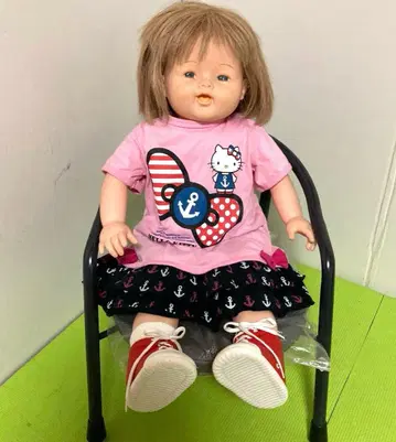 쇼와 레트로 여아 안고 인형 금발