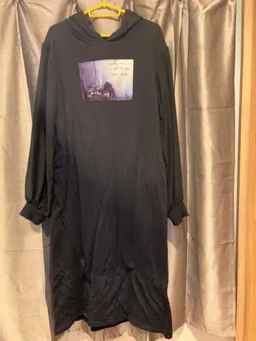 EATME 블랙 맨투맨 원피스