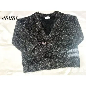 emmi 새상품 페더 라메 니트 풀오버