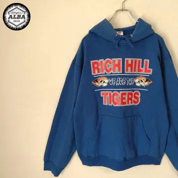후드티 RICH HILL TIGERS 90s 빈티지 파랑 블루 M