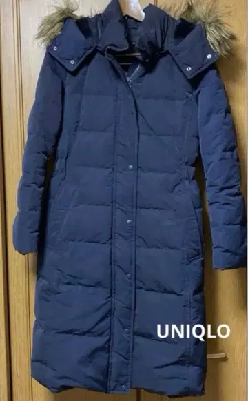 UNIQLO 유니클로 울트라 웜 다운 코트 롱 코트 M 네이비
