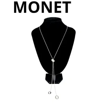 새상품급 모네 라리엣 롱 목걸이 실버 빈티지 MONET