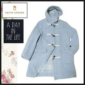 [ 유나이티드 애로우즈 ] 더플 코트 스카이블루 이탈리아제 원단 38 M
