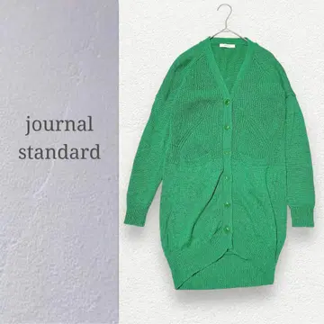[ 저널 스탠다드 ] 긴팔 롱 가디건 린넨 혼방 봄/여름 그린
