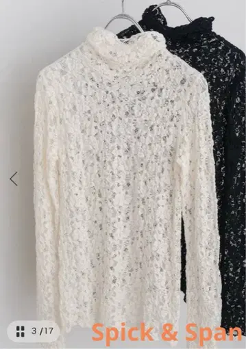 새상품 Spick & Span 슈링크 레이스 하이넥 풀오버