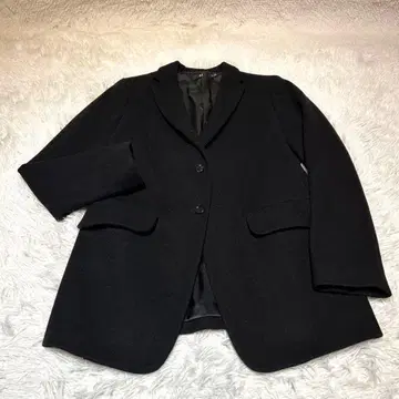 새상품급 UNIQLO+J 테일러드 자켓 울 블렌드 L 블랙