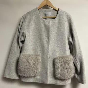 그레이 노카라 자켓 M