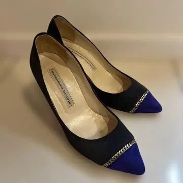 바이컬러 펌프스 스웨이드