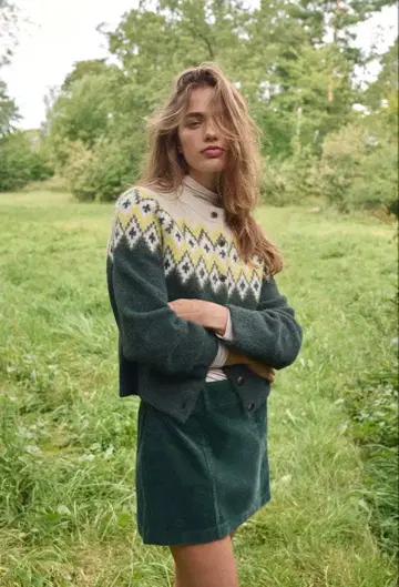 완판템 택 포함 새상품 H&M 자카드 니트 가디건