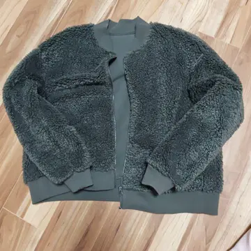 UNIQLO 방풍 아우터 플리스 리브 블루종 3XL 올리브