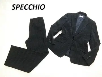 스페치오 1 버튼 팬츠 셋업 블랙 스트라이프 40