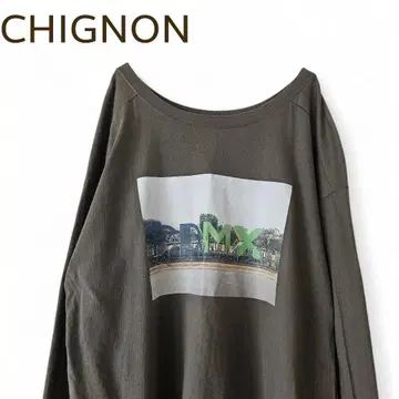 CHIGNON CDMX 사진 롱T 카키