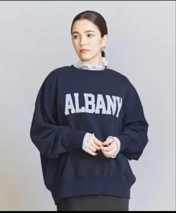 BEAUTY&YOUTH ALBANY 맨투맨 네이비