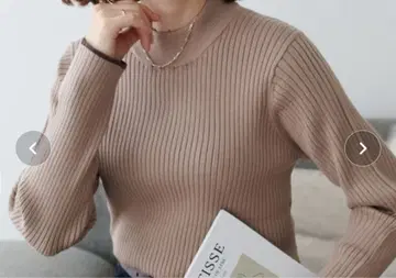 [ DISCOAT ] 쫄깃한 리브 파이핑 하이넥