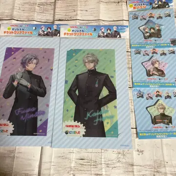 니지산지 클리어 파일 캔뱃지 세트