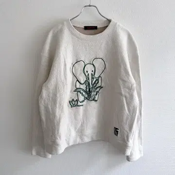 완판템 CABaN 울코튼 더블 페이스 맨투맨 코끼리 L 트레이닝복