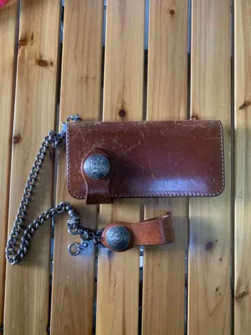 새상품급 FUNNY 바이커즈 지갑, 지갑 체인 포함