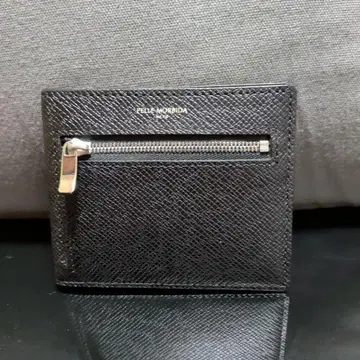 Pelle Morbida 블랙 이단 접이식 지갑