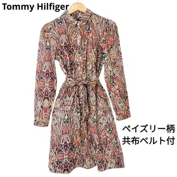 Tommy Hilfiger 코듀로이 셔츠 원피스 M 동일 원단 벨트 포함