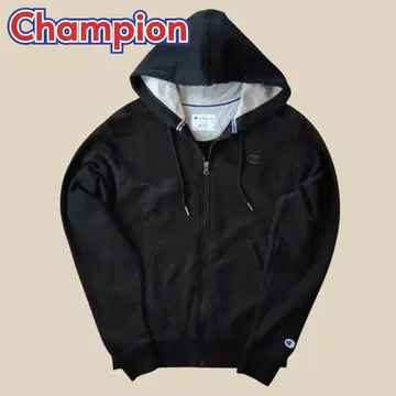 챔피온 풀 집업 후드티 블랙 미국 빈티지 의류