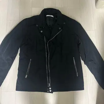 블랙 싱글 라이더 자켓