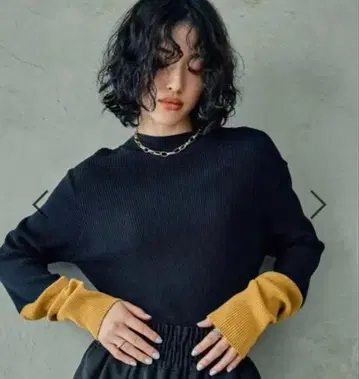 [ LEPSIM ] 12게이지 배색 하이넥 풀오버